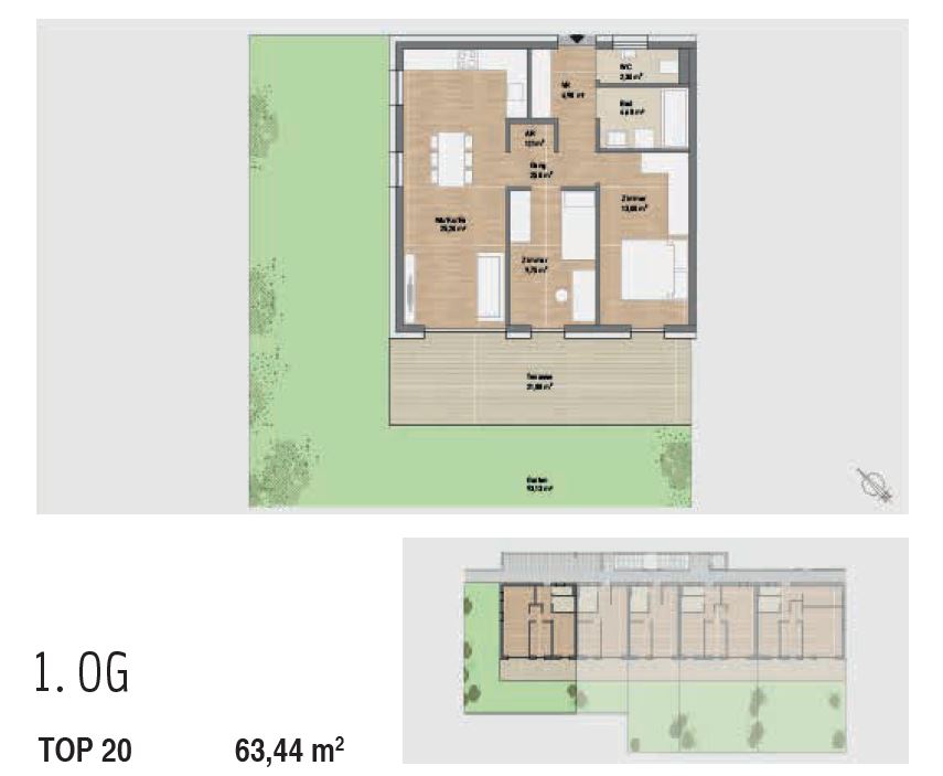 Stilvolle 3-Zimmer-Neubauwohnung mit Terrasse und Garten ...